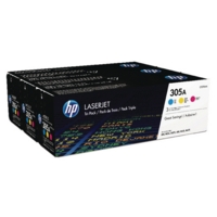 HP CF370AM 305A Toner Cartridg e MultiPack CMY 3x2.6k Pages