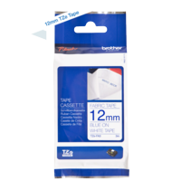 Brother Tzefa3 Blue On White 12Mm Fabric Tape