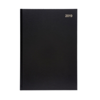A4 Page Per Day Diary Black, 2027