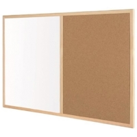 Cork/Drywipe Combi Board Pine Frame 900mm x 600mm