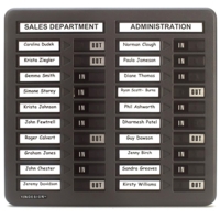 In & Out Board with Message Slot 10 Names Cards Included