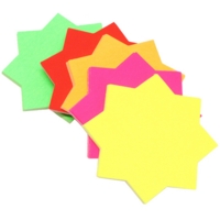 Fluorescent Neon Card Stars 6  x 4  Pack of 24
