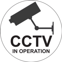 CCTV in Operation 100mm Circle PVC Sign