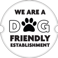 Dog Friendly 100mm Circle Window Sticker