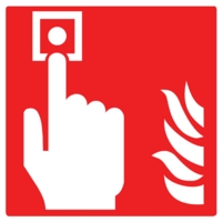 Fire Alarm Symbol PVC 100mm x 100mm Sign