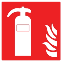 Fire Extinguisher SYMBOL 100mm x 100mm Self-Adhesive