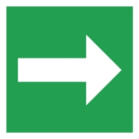First Aid Arrow PVC Sign 100mm x 100mm