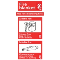 Fire BLANKET Self-Adhesive 210mm x100mm Sign