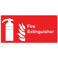 Fire Extinguisher Self- Adhesive 100mm x 200mm Sign