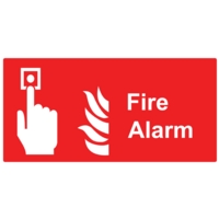 Fire Alarm Self-Adhesive 100mm x 200mm Sign