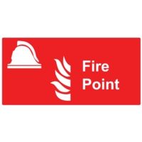 Fire Point Sign 200mm x 100mm Self-Adhesive