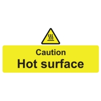 Hot Surface 110mm x 220mm Self-Adhesive Sign