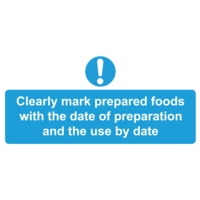 Mark Food With Date 110mm x 220mm PVC Sign