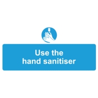 Use the Hand Sanitiser 110mm x 220mm Self-Adhesive Sign