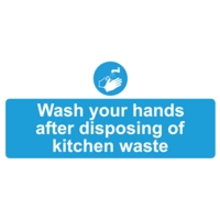 Now Wash Hands 110mm x 220mm Self-Adhesive Sign