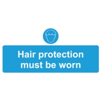 Wear Hair Protection 110mm x 220mm Self-Adhesive Sign