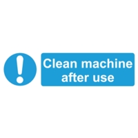 Clean After Use 110mm 220mm Self-Adhesive Sign