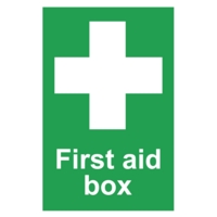 First Aid Box Self-Adhesive 150mm x100mm Sign