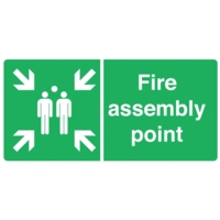 Fire Assembly Point Self- Adhesive 150mm x 300mm Sign