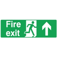 Fire Exit UP PVC 150mm x 450mm Sign