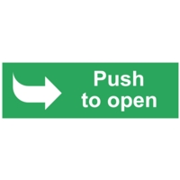 Push Bar to Open Sign 150mm x 450mm Self-Adhesive