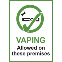 Vaping Allowed A4 Self-Adhesive Sign