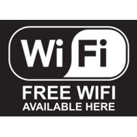Free Wi-Fi Available Here A4 Window Sticker