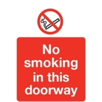 No Smoking in Doorway A5 Self-Adhesive Sign