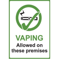 Vaping Allowed A5 PVC Sign