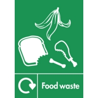 Food Waste A5 Self-Adhesive Sign
