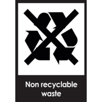 None Recyclable Waste A5 Self-Adhesive Sign