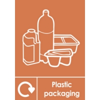 Plastic Packaging Waste A5 Self-Adhesive Sign