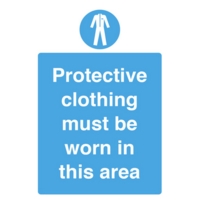 Wear Protective Clothing A5 PVC Sign