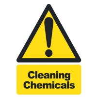 Cleaning Chemicals A5 Self-Adhesive Sign