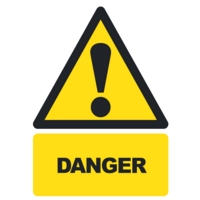 Danger A5 Self-Adhesive Sign