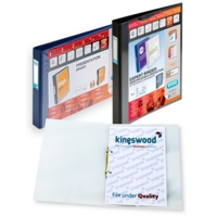 Elba A3 Landscape 4-Ring Binder Black SINGLE