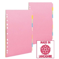 A4 Manilla 10-Part File Dividers Assorted Colours