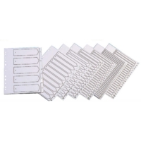 A4 White Index PVC 1-20 Tab File Dividers