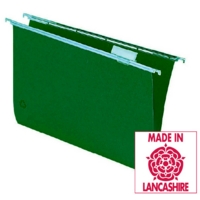 Economy Suspension FC Tabbed Foolscap Files Green Box of 50