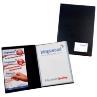 A4 Hard Back Display 24 Pocket Presentation Book Black