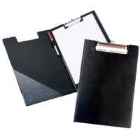 A5 Fold Over PVC Clipboard Black SINGLE