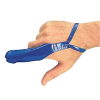 Tie On Plastic Finger Stall Large Blue Pack of 10