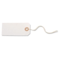White Strung Tags E26 48mm x 30mm Box of 1000
