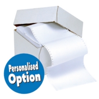 2-Part 60gsm White/Pink 11" x 241mm Listing Paper Pk of 1000
