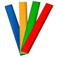 Shatter Resistant Coloured 30cm/12" SINGLE RULER