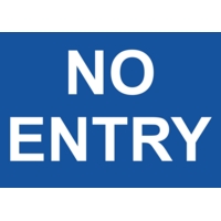 No Entry A4 Window Sticker
