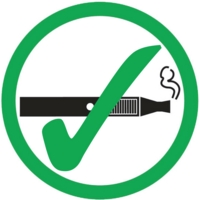 Vaping Allowed 100mm Circle PVC Sign