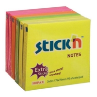 Neon Super Sticky Note Pads 75mm x 75mm Pack of 6