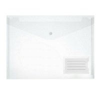 A4+ Clear Popper Wallets with Business Card Holder Pack of 5
