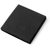 Black Cocktail 2-Ply Napkins 24cm x 24cm Pack of 100